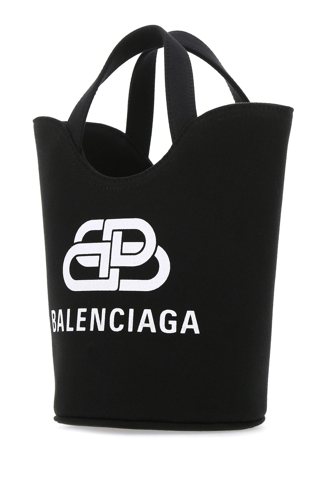 Black canvas Wave XS bucket bag