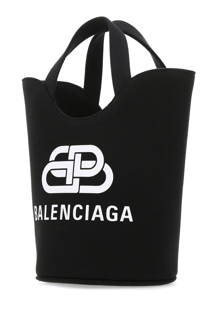 Black canvas Wave XS bucket bag