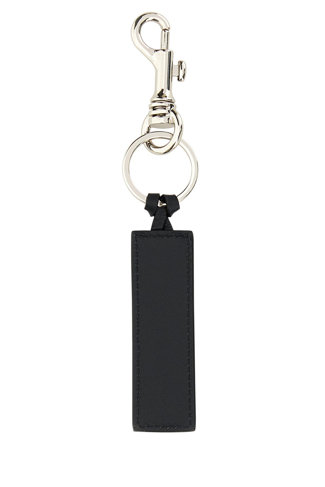 Black leather key ring