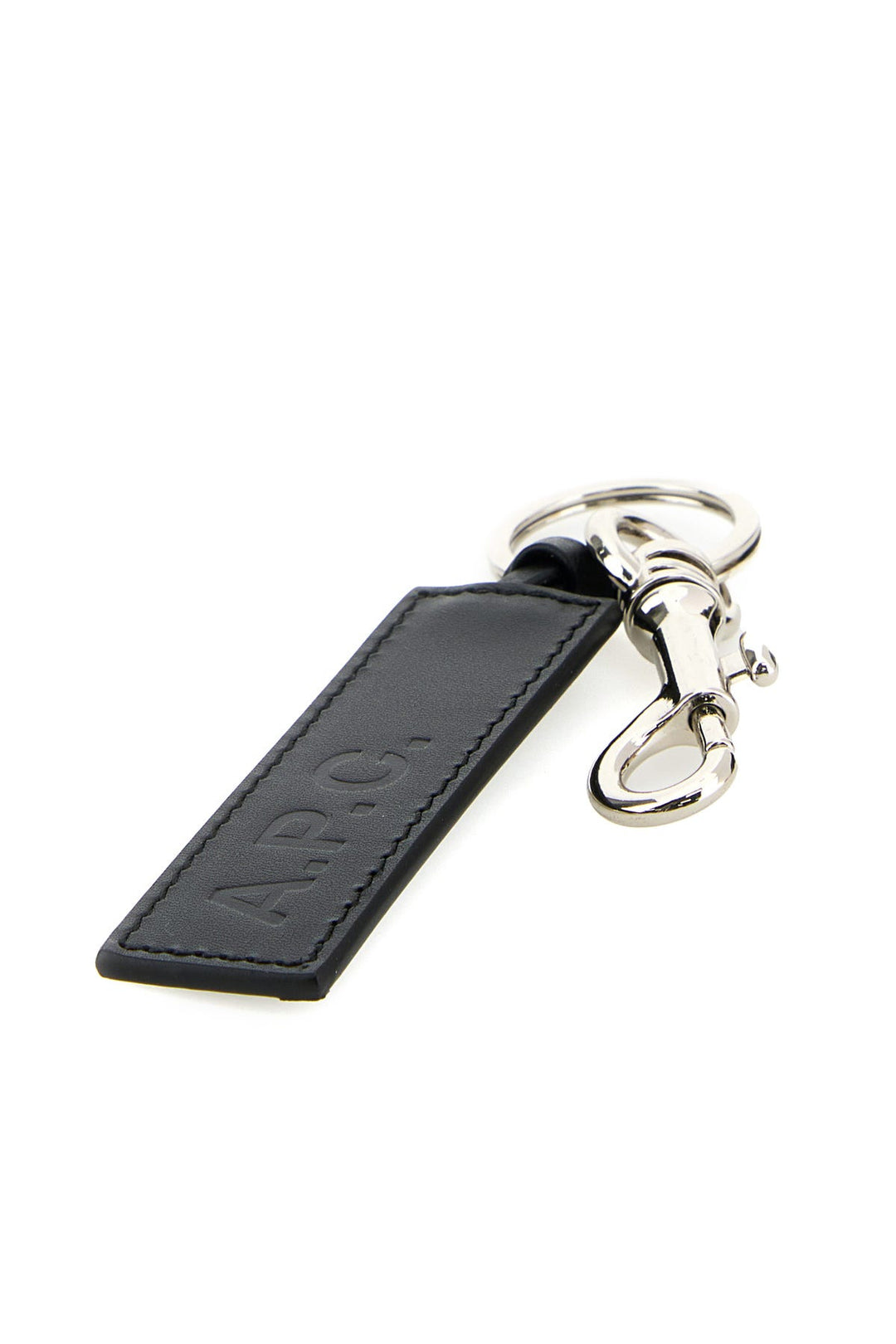 Black leather key ring