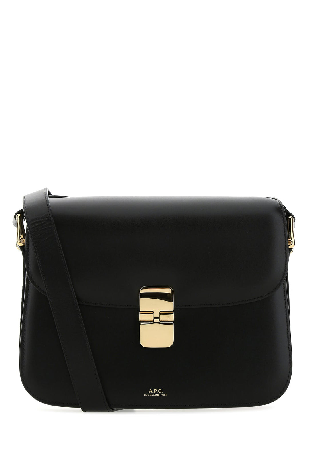Black leather Grace crossbody bag