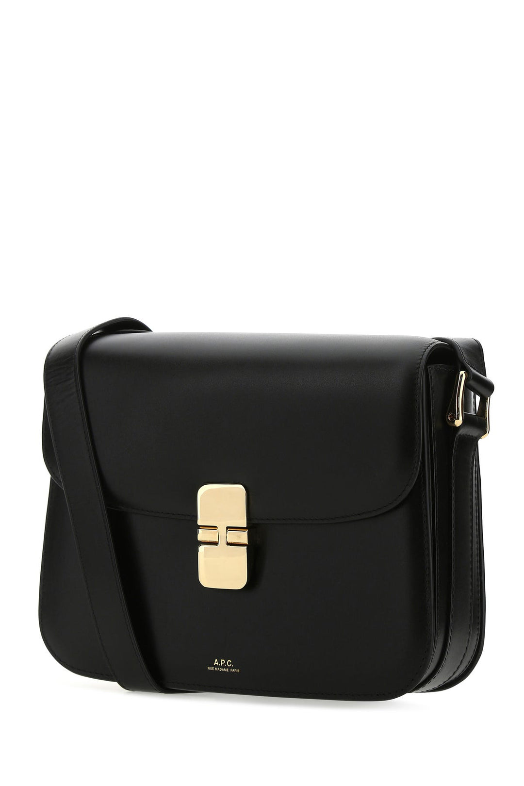 Black leather Grace crossbody bag
