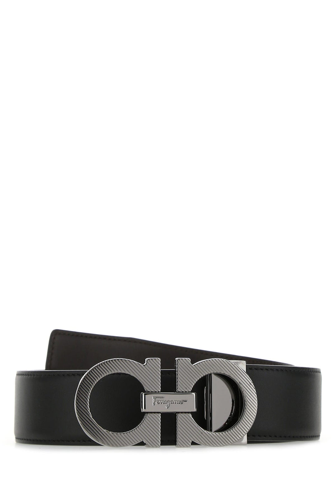 Black leather belt