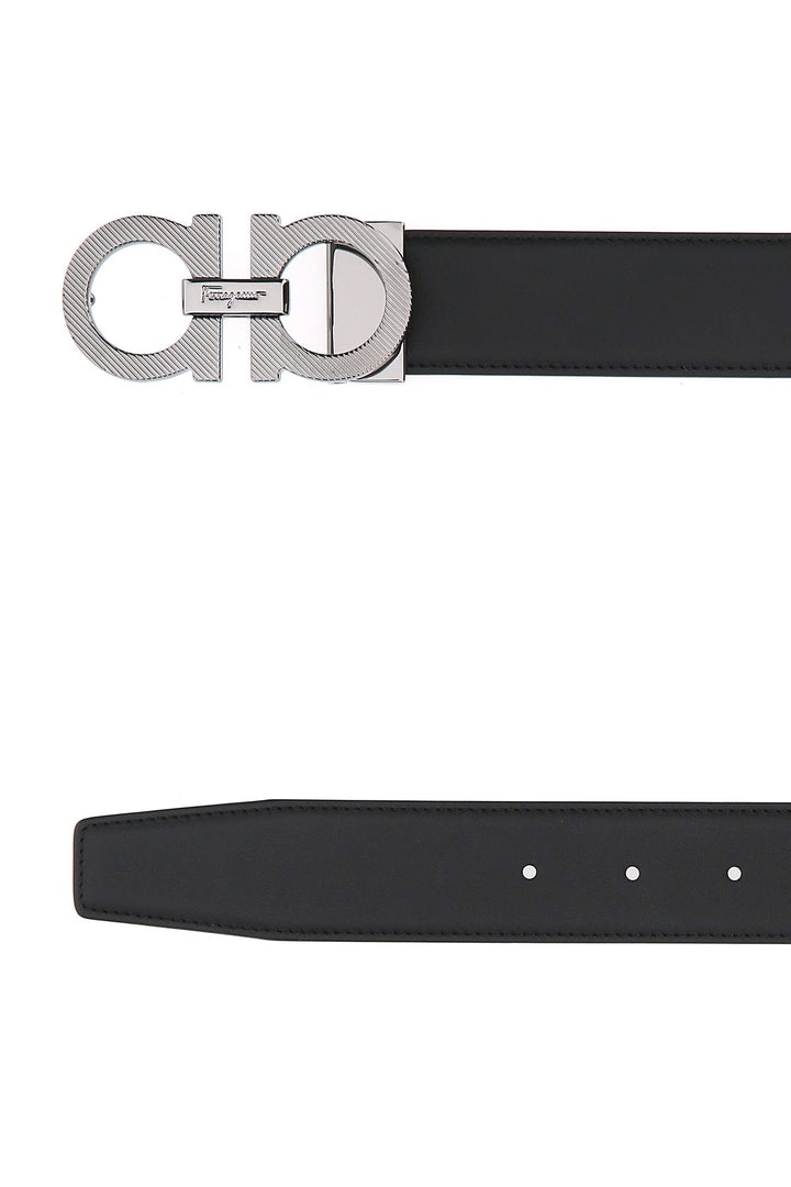 Black leather belt