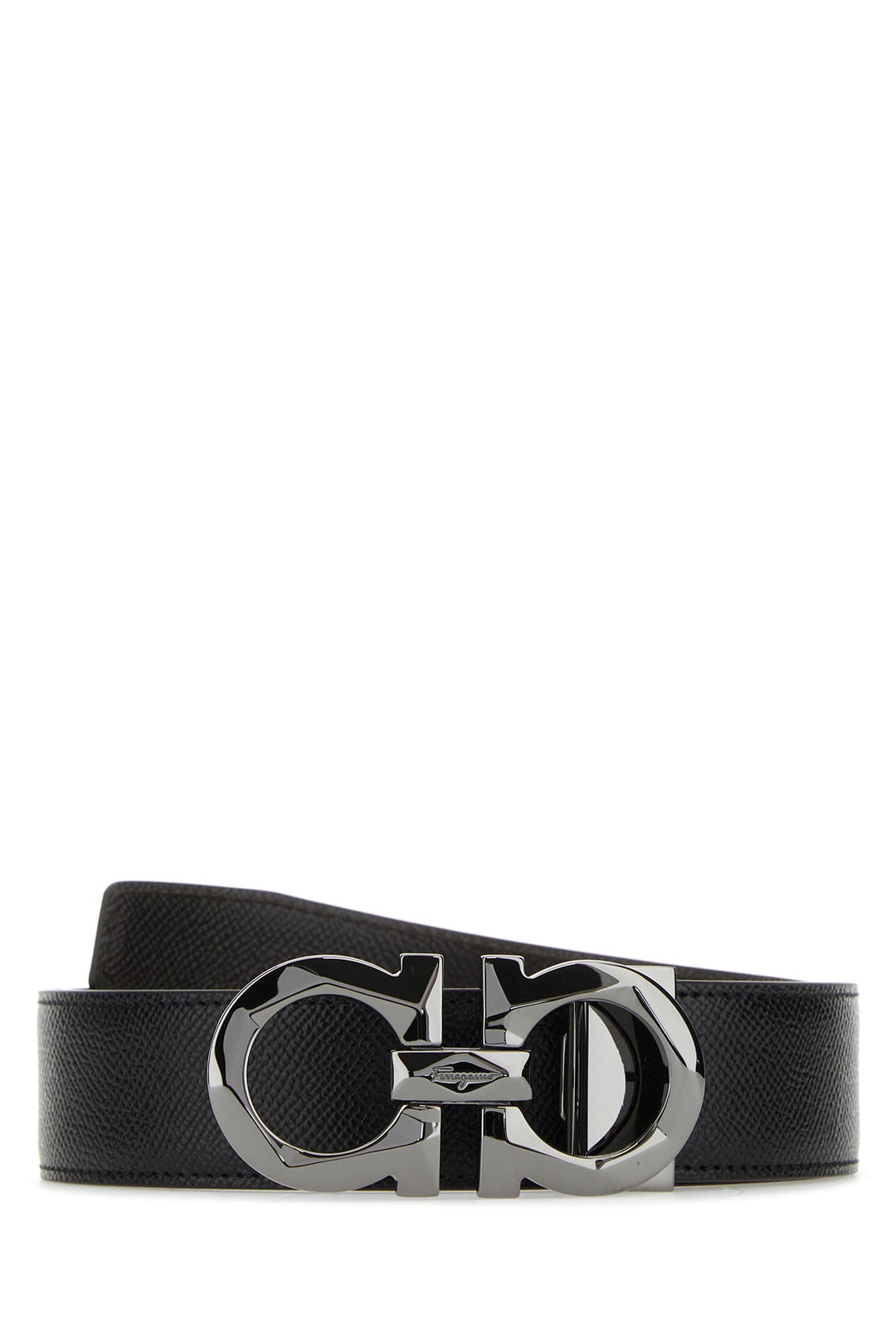 Black leather belt