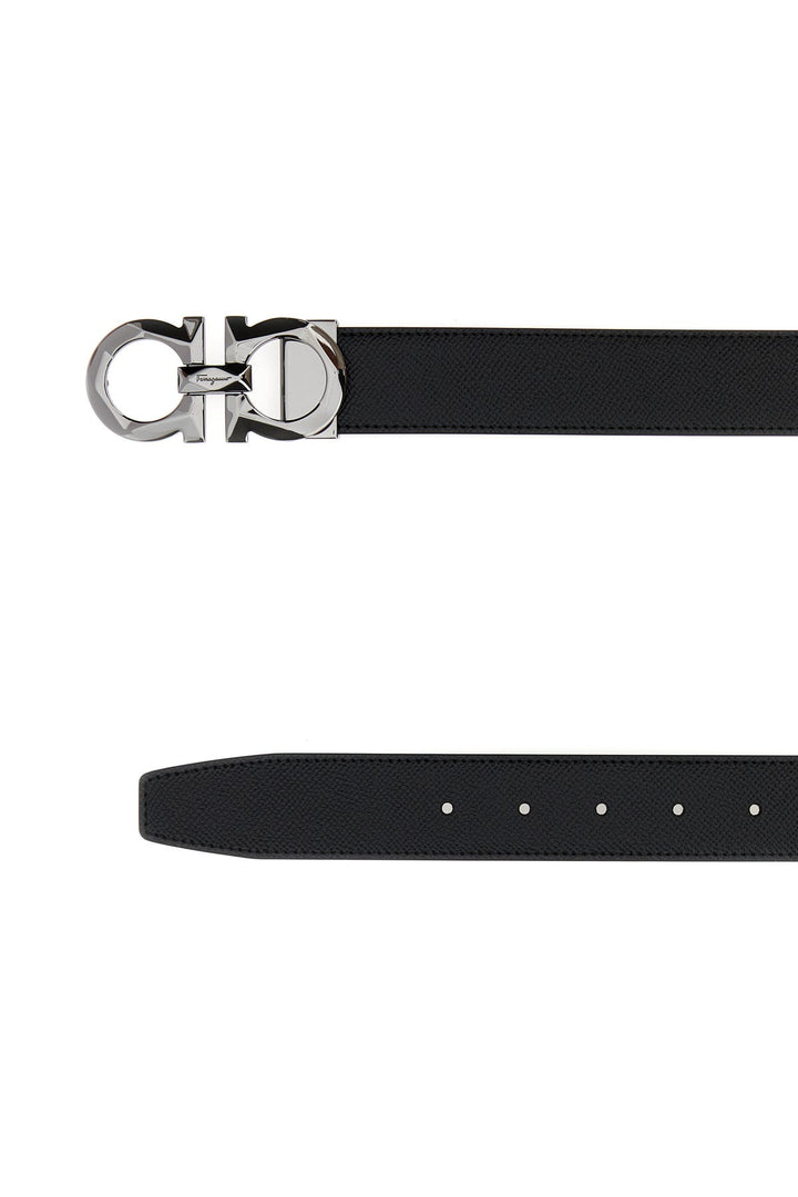 Black leather belt