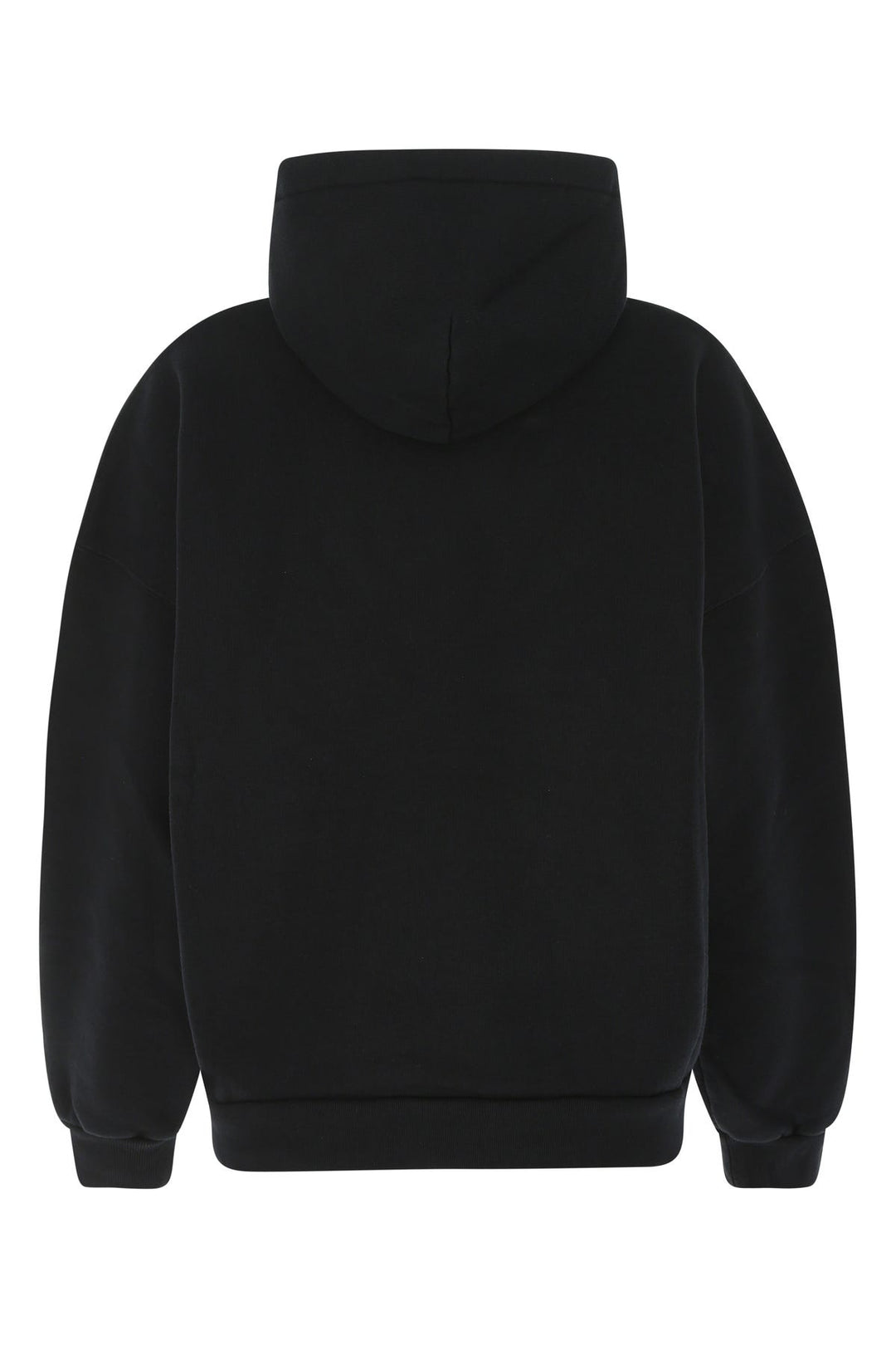Black cotton blend oversize sweatshirt