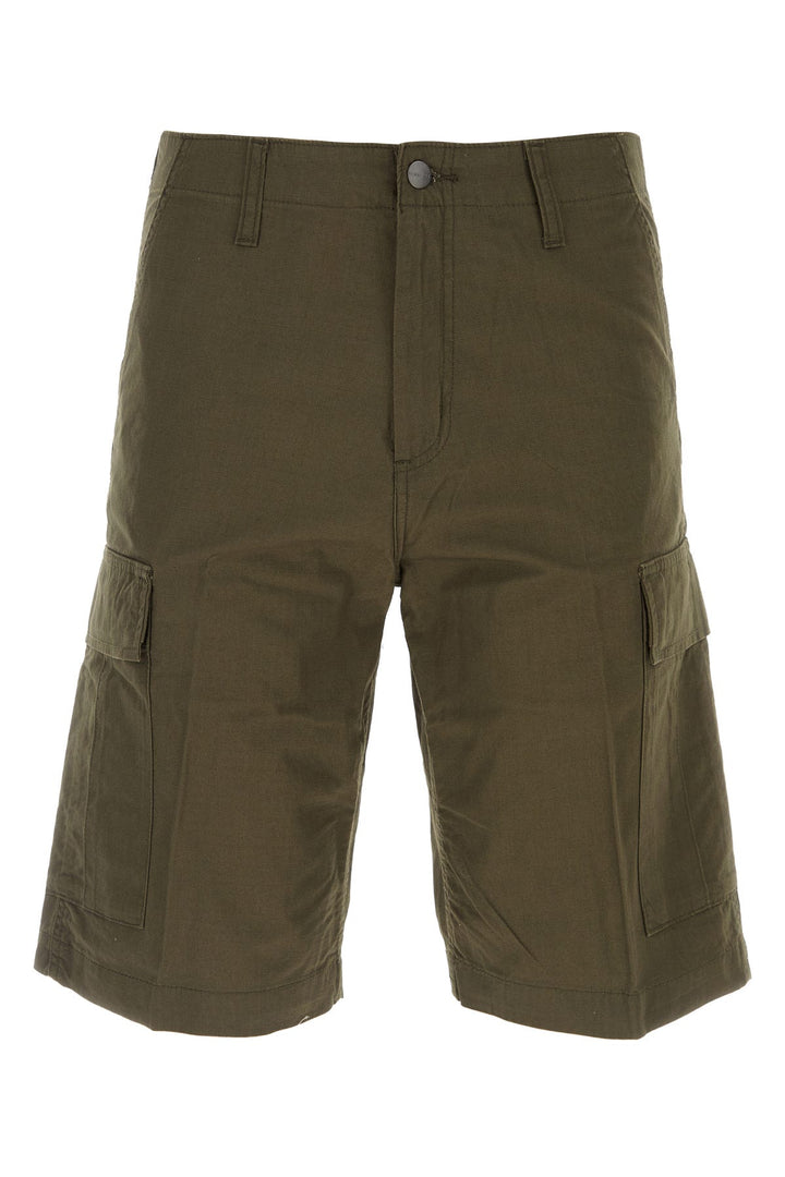 Army green cotton Regular Cargo Short