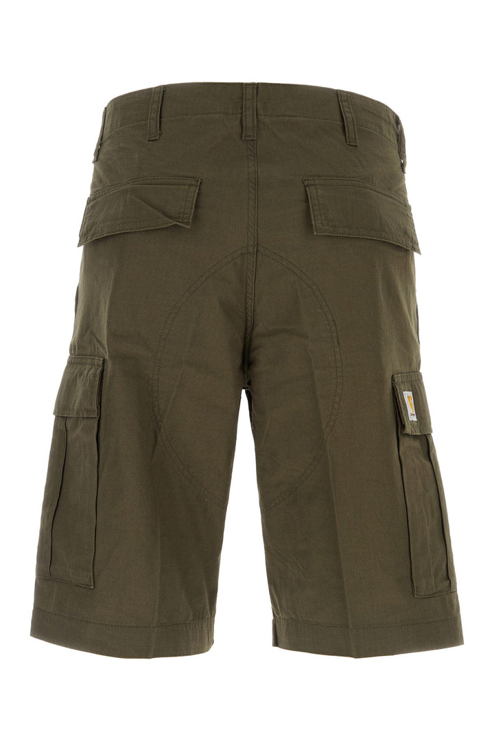 Army green cotton Regular Cargo Short