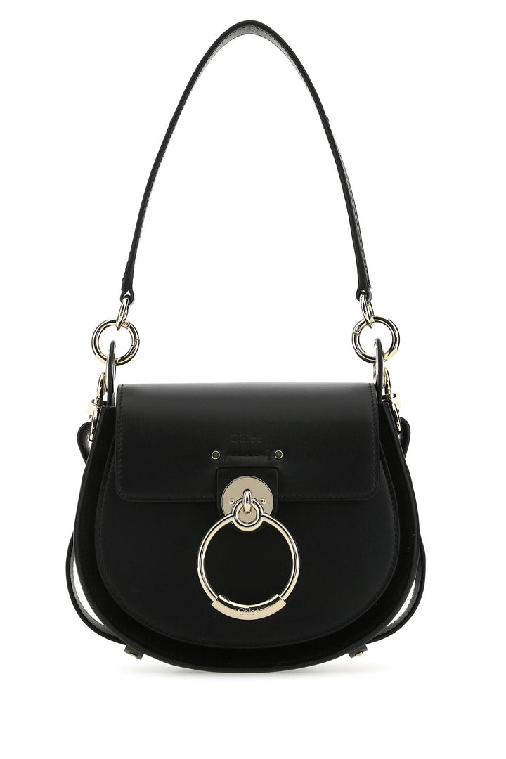Black leather and suede small Tess handbag