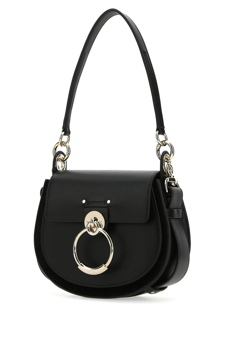 Black leather and suede small Tess handbag