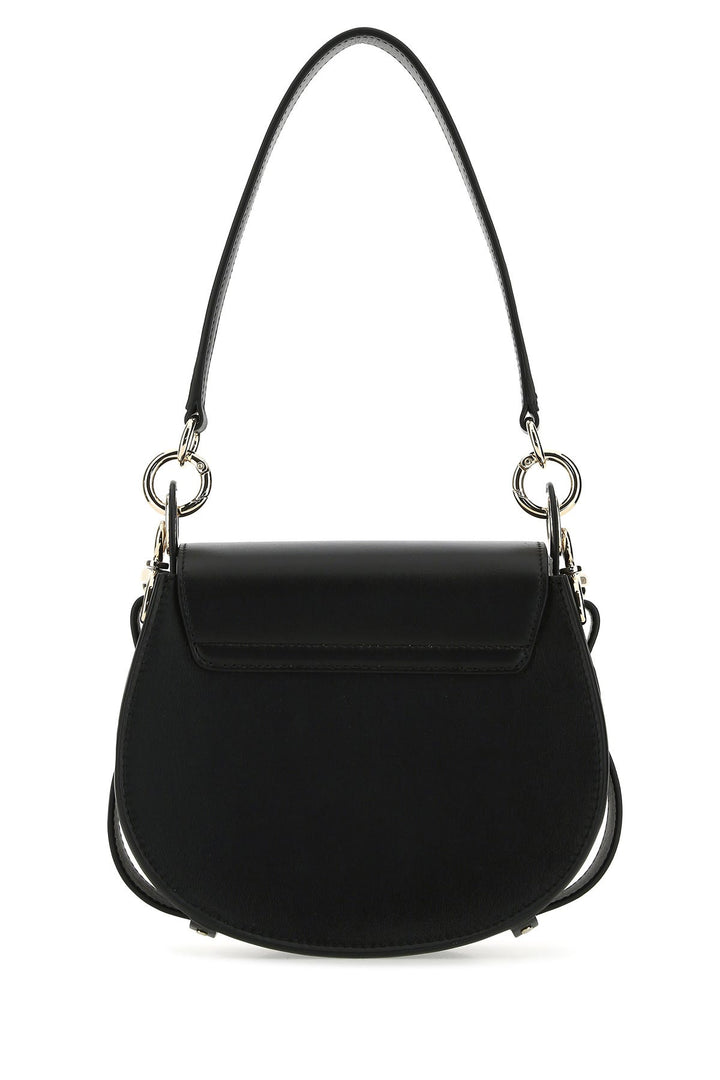Black leather and suede small Tess handbag