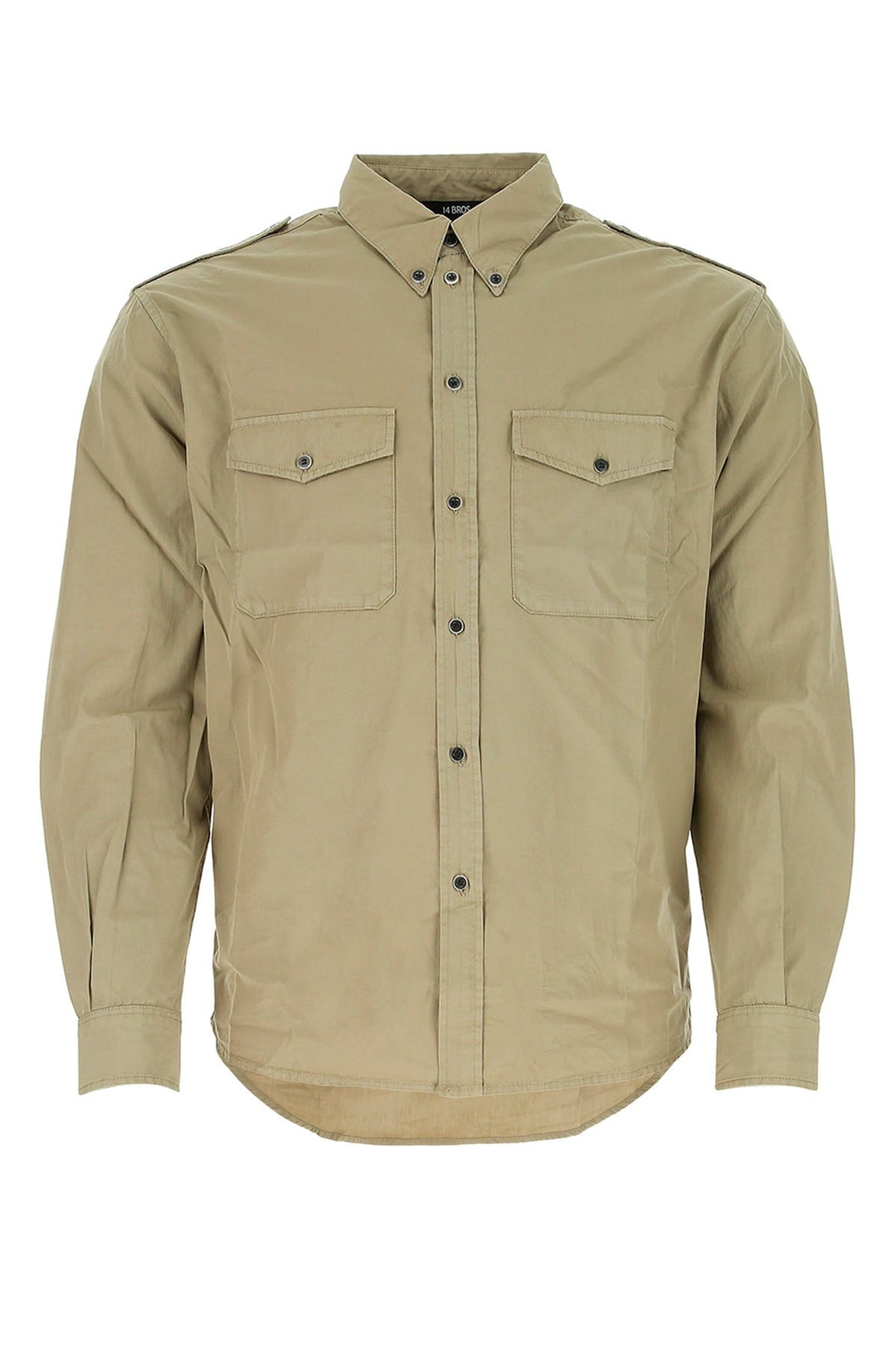 Army green poplin Bobby shirt