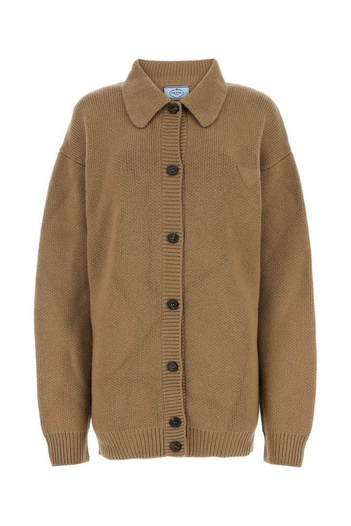 Biscuit cashmere cardigan