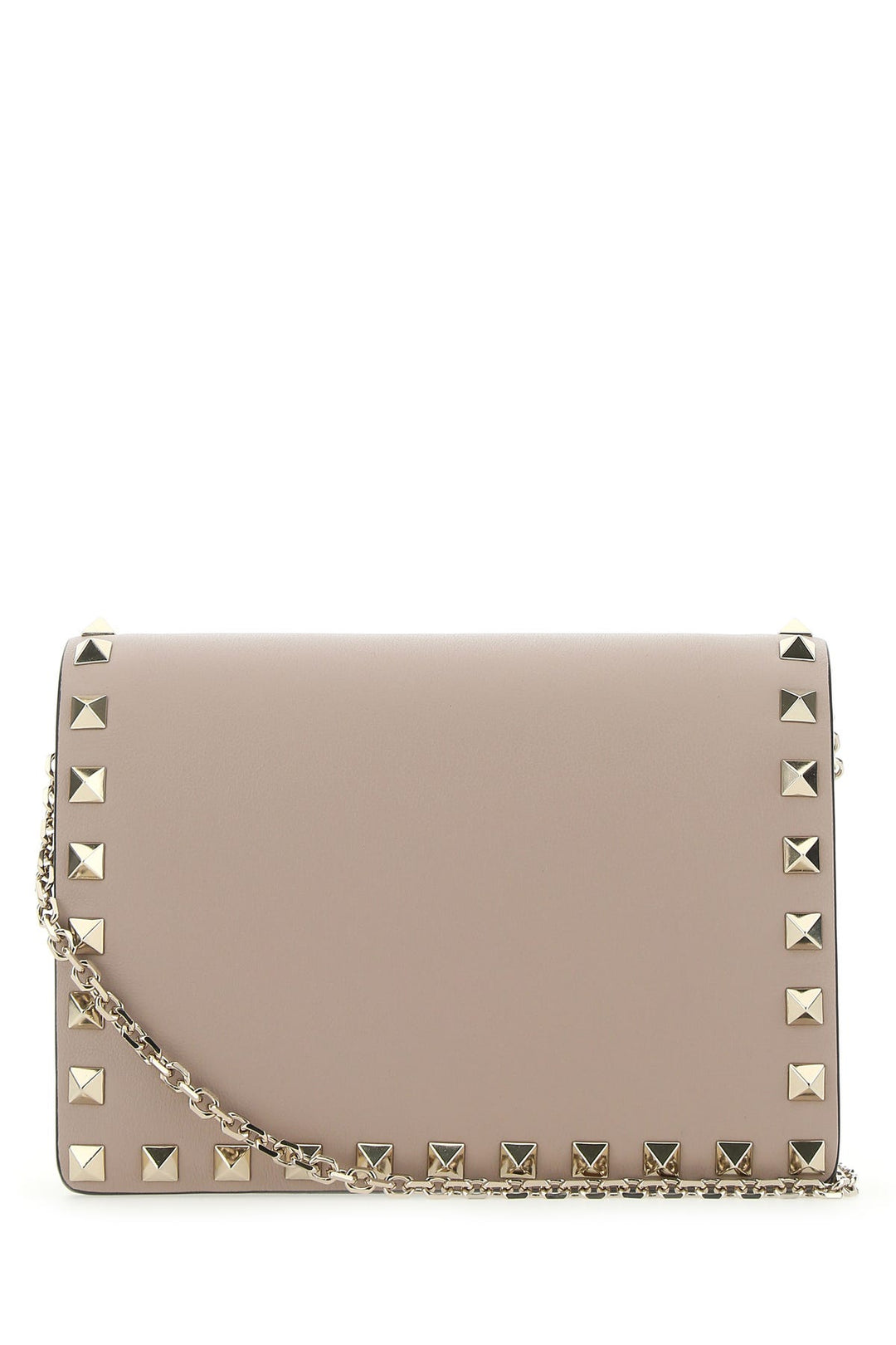 Antiqued pink leather Rockstud clutch