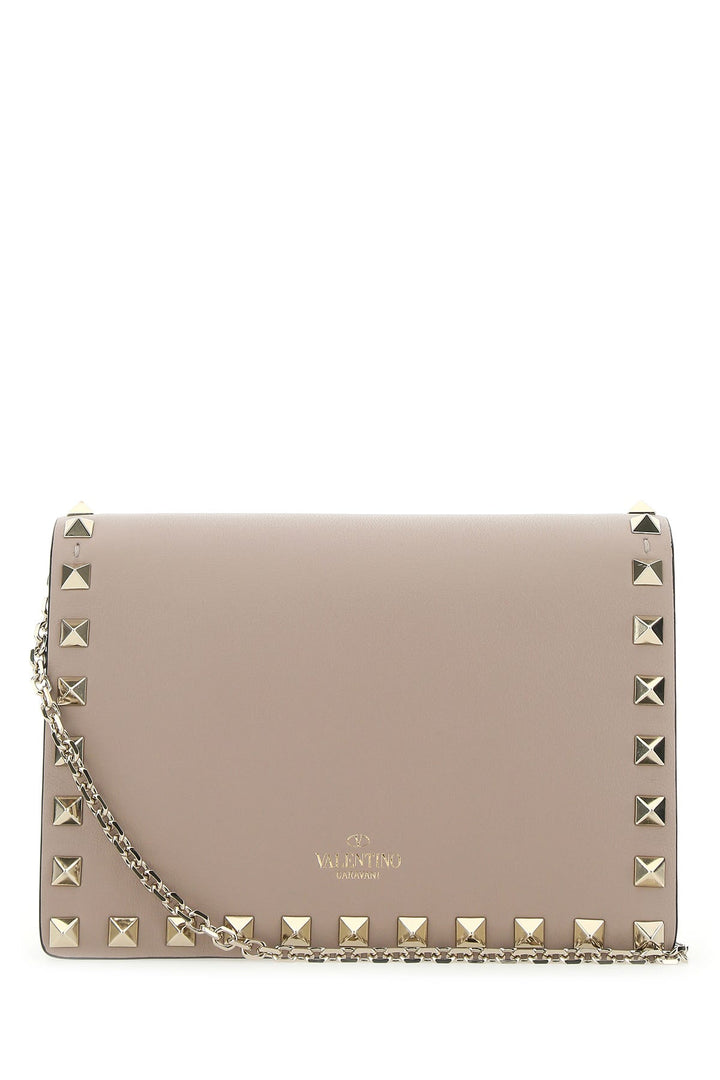 Antiqued pink leather Rockstud clutch