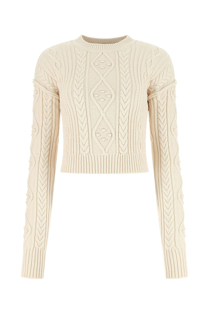 Sand cotton blend Drava sweater