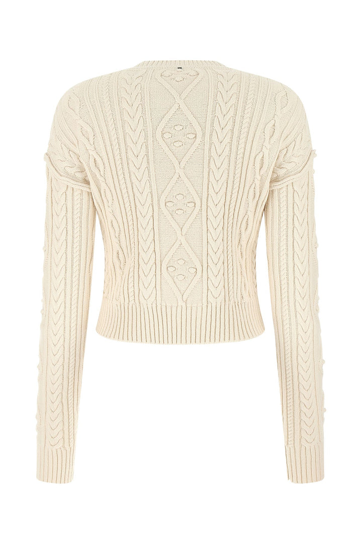 Sand cotton blend Drava sweater