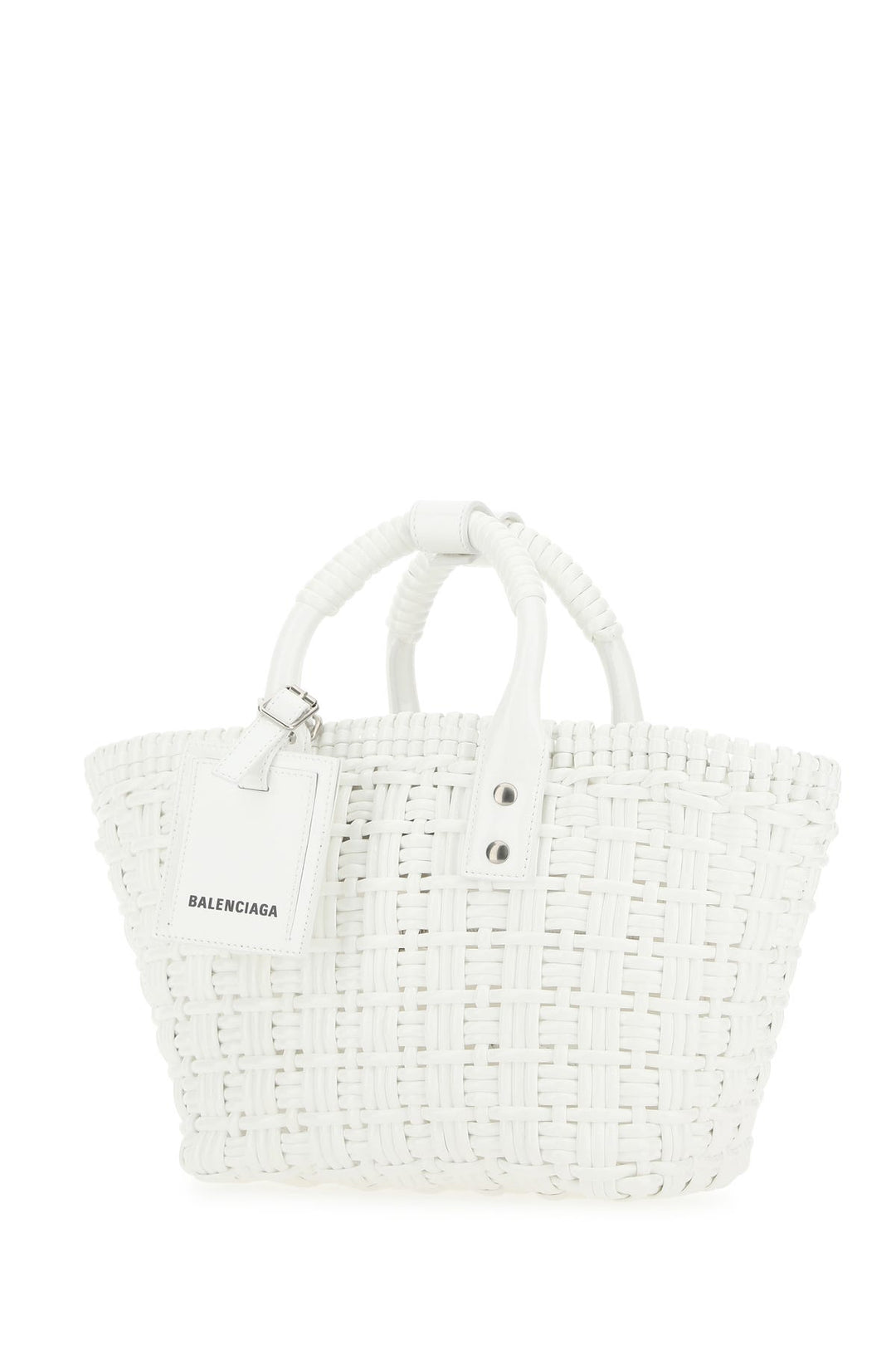 White synthetic leather Bistro XS handbag