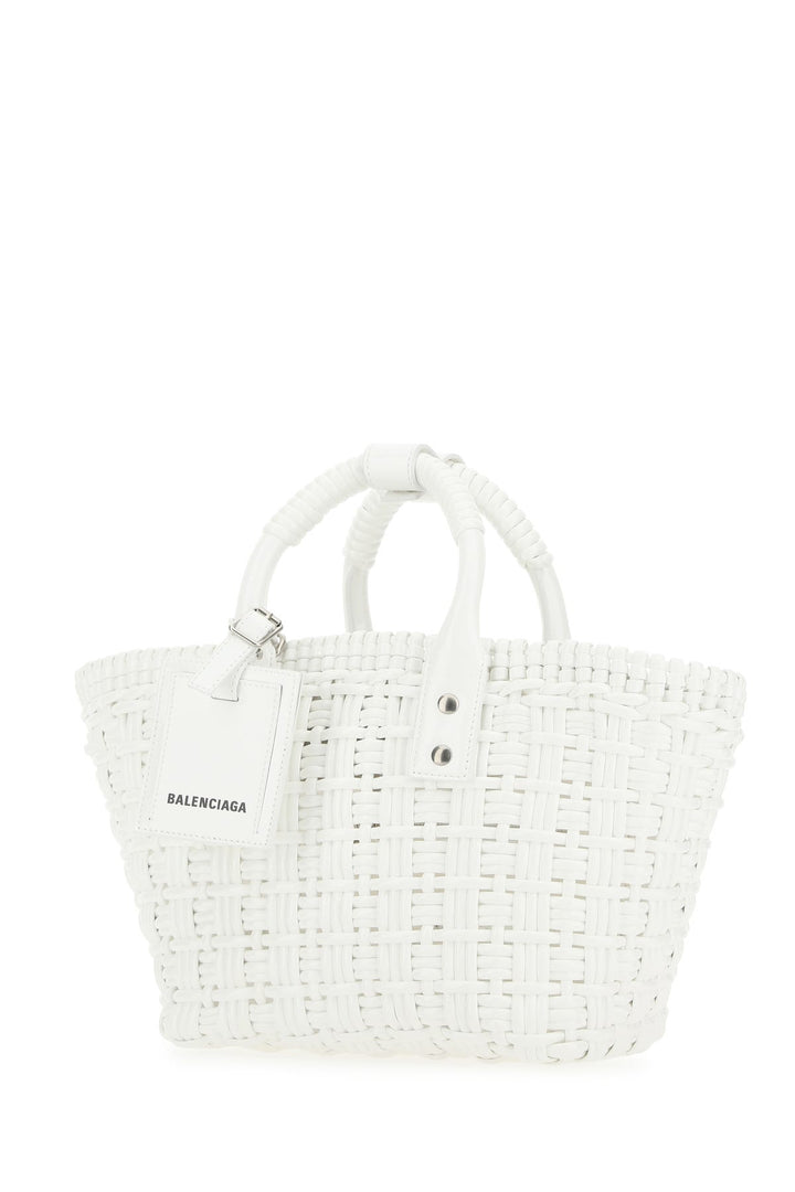 White synthetic leather Bistro XS handbag