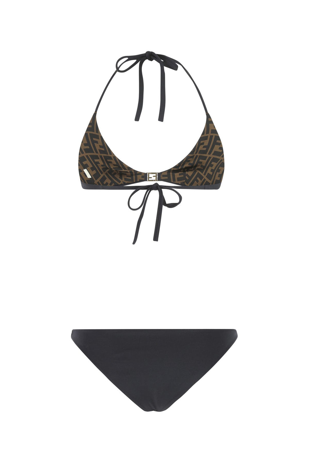 Black stretch nylon bikini