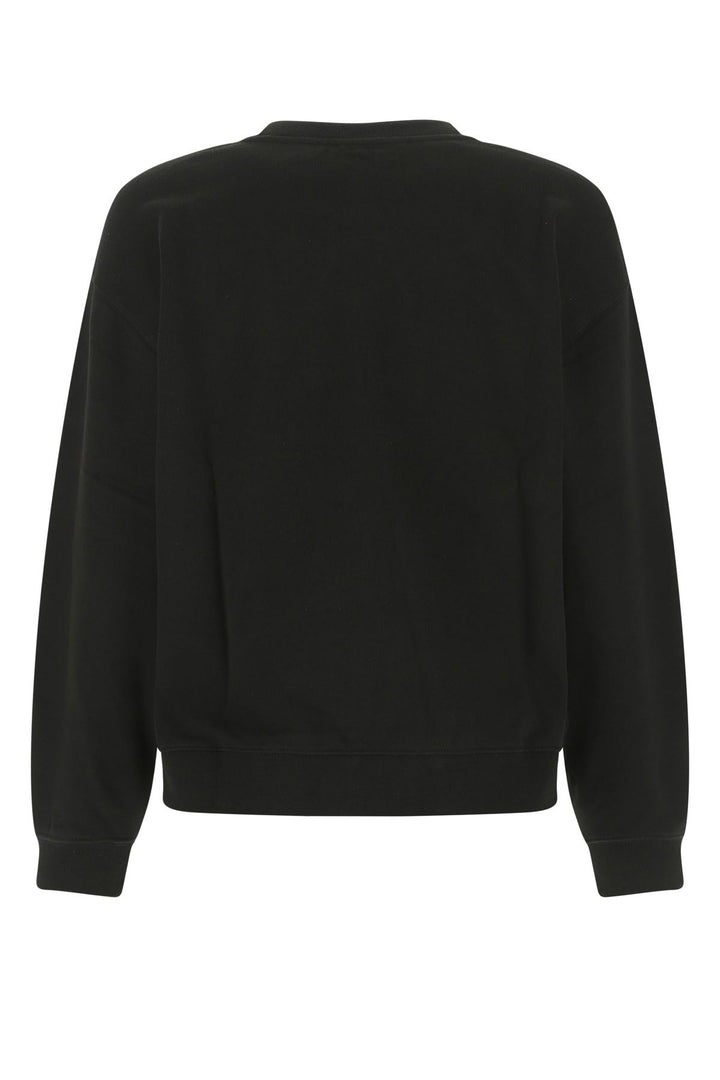 Black cotton oversize sweatshirt