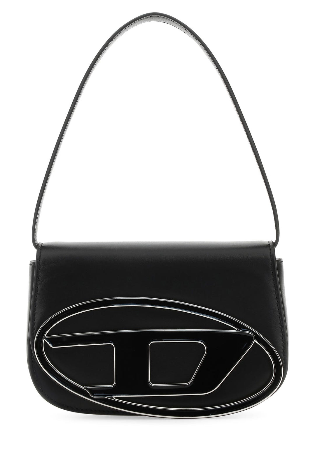 Black leather 1DR shoulder bag