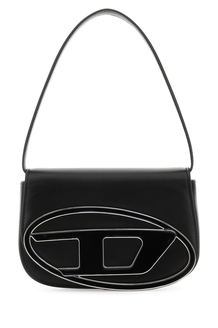 Black leather 1DR shoulder bag
