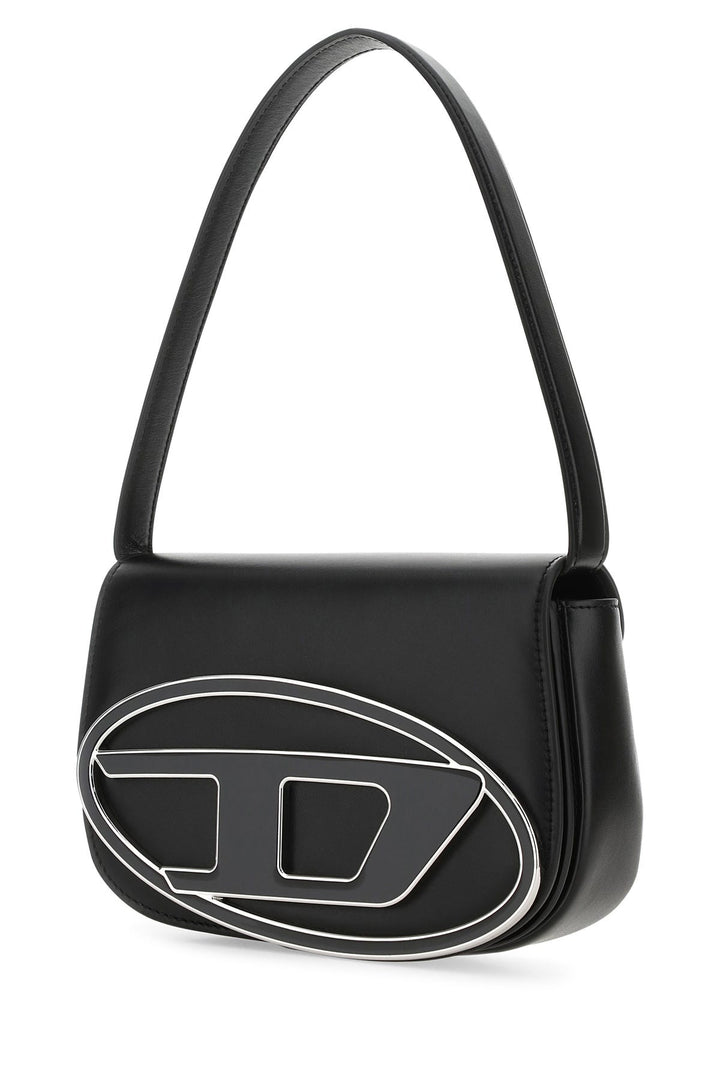 Black leather 1DR shoulder bag