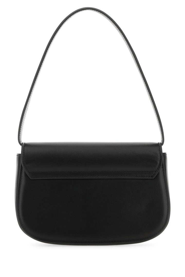 Black leather 1DR shoulder bag
