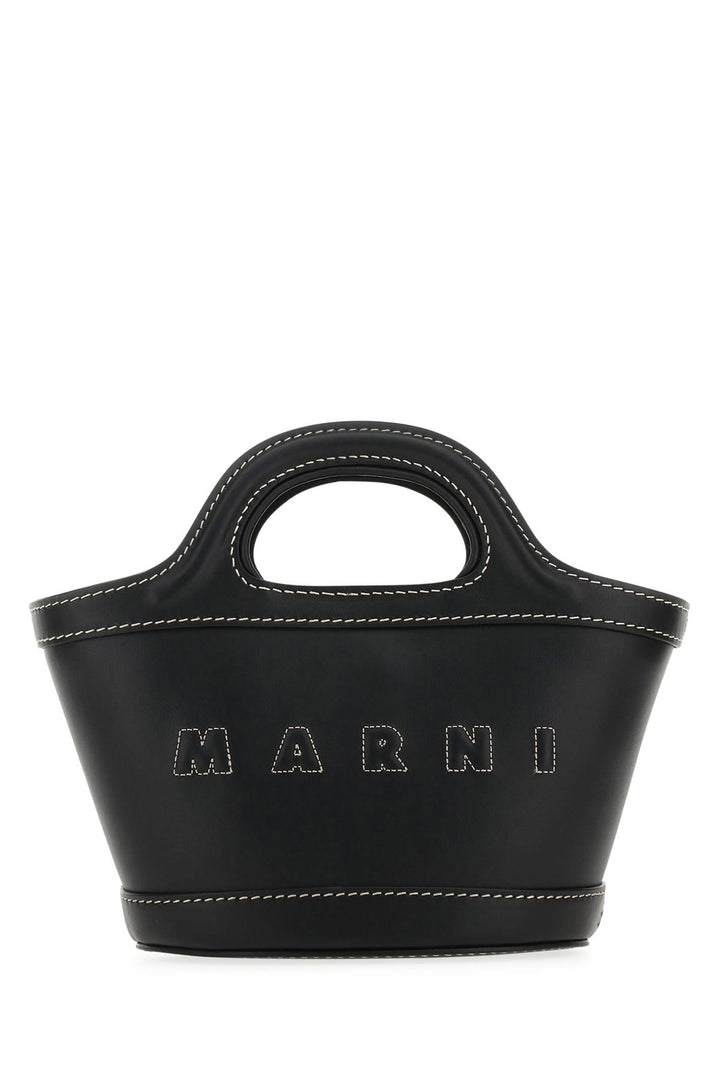 Black leather micro Tropicalia handbag