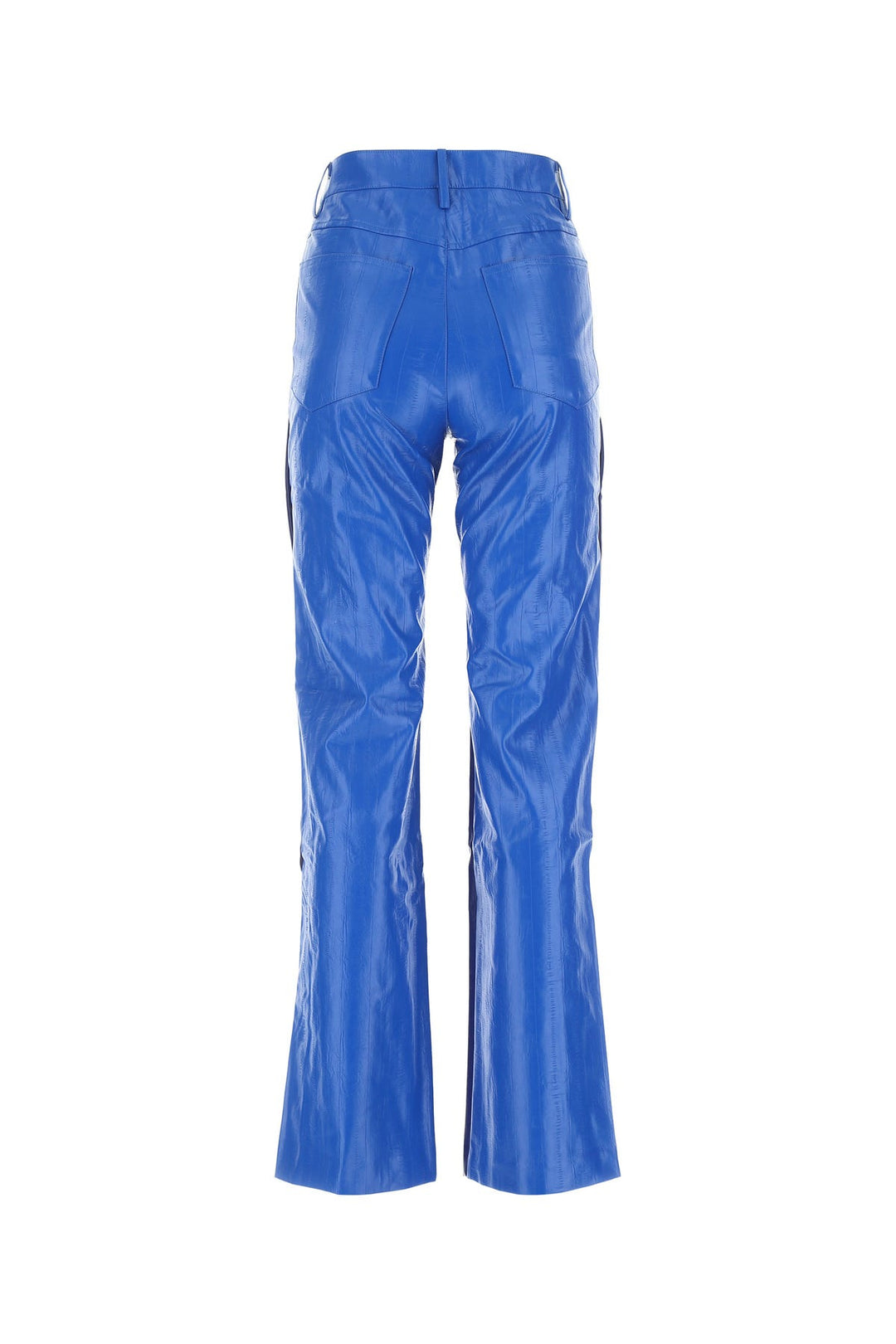 Two-tone synthetic leather pant