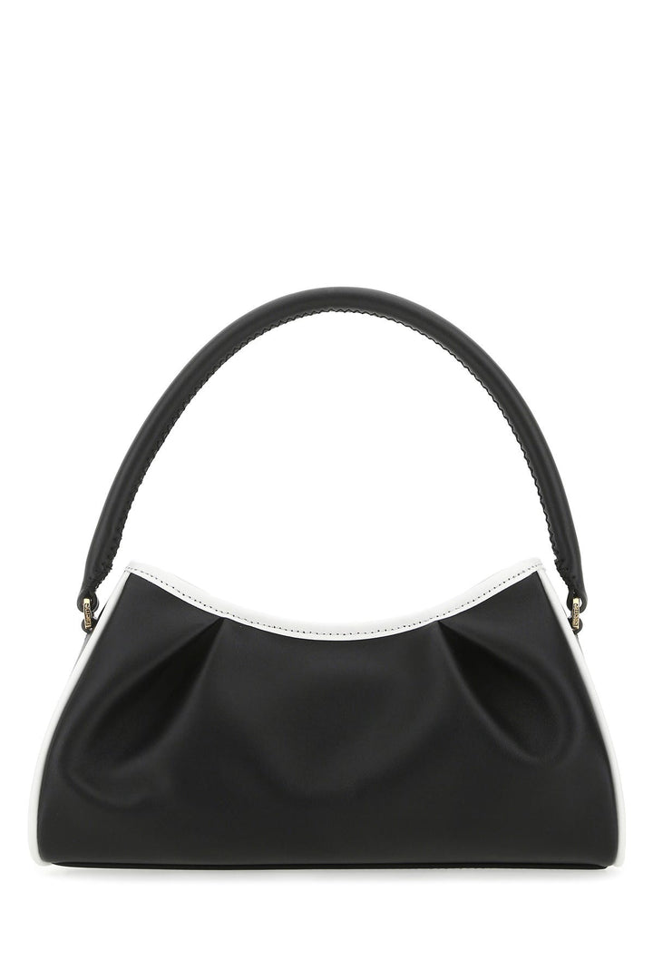 Two-tone leather Dimple Moon shoulder bag