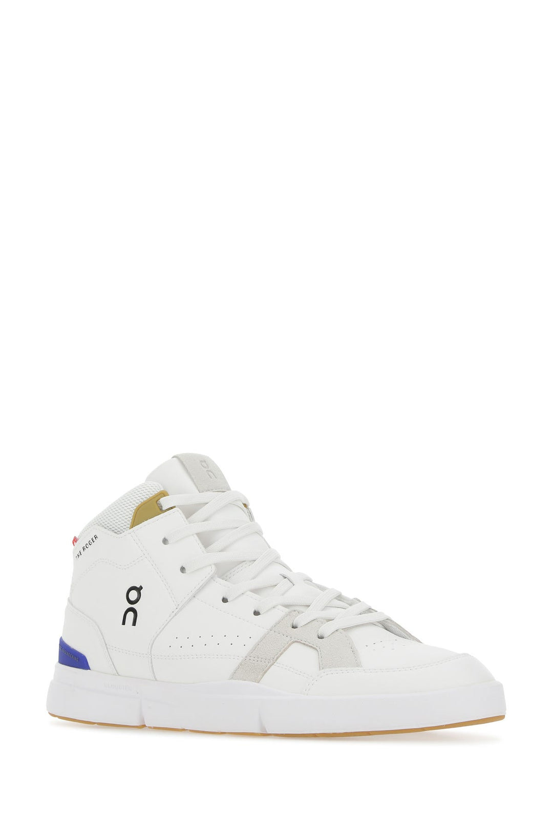 Two-tone synthetic leather and fabric The Roger Clubhouse mid sneakers