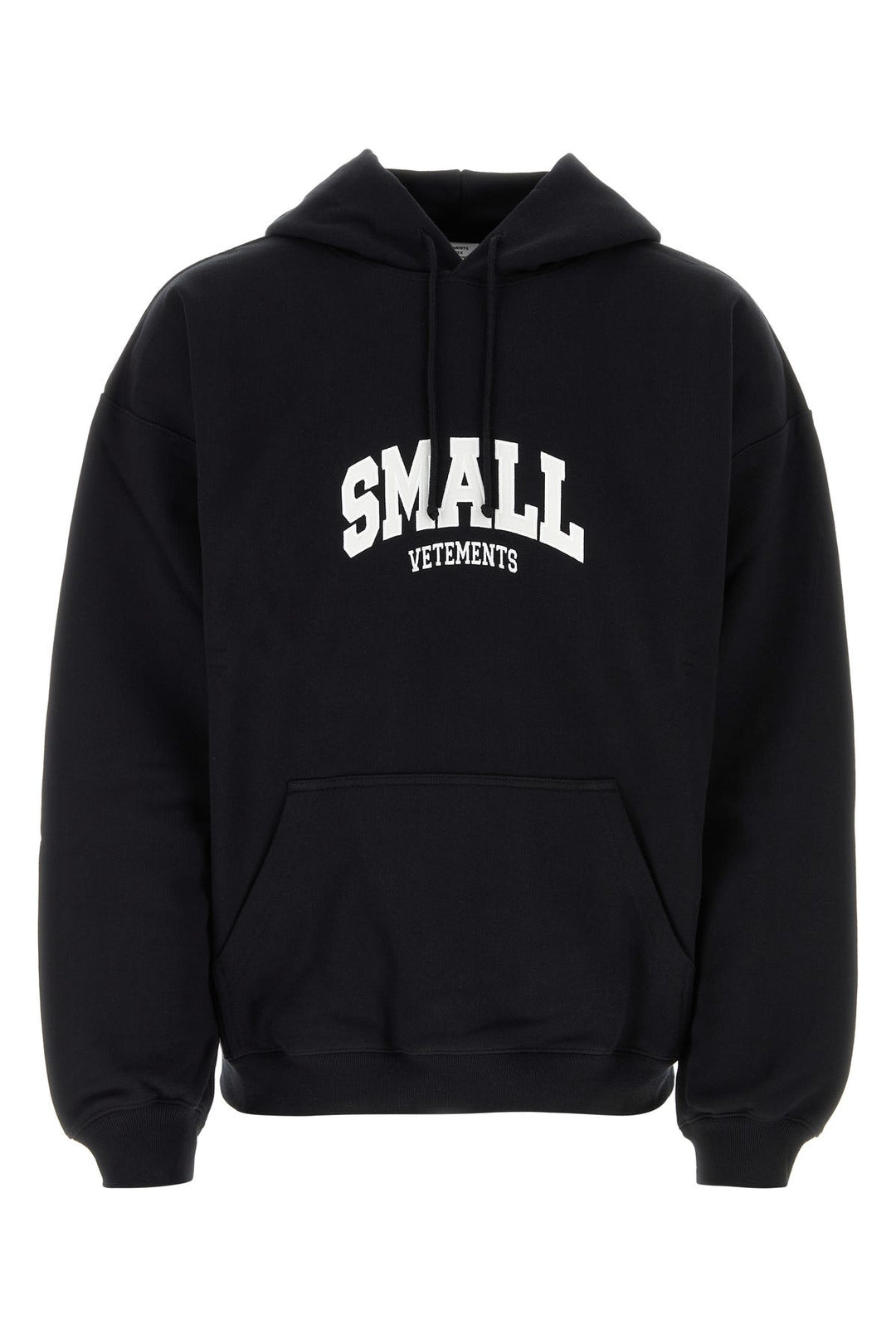 Black cotton blend oversize sweatshirt