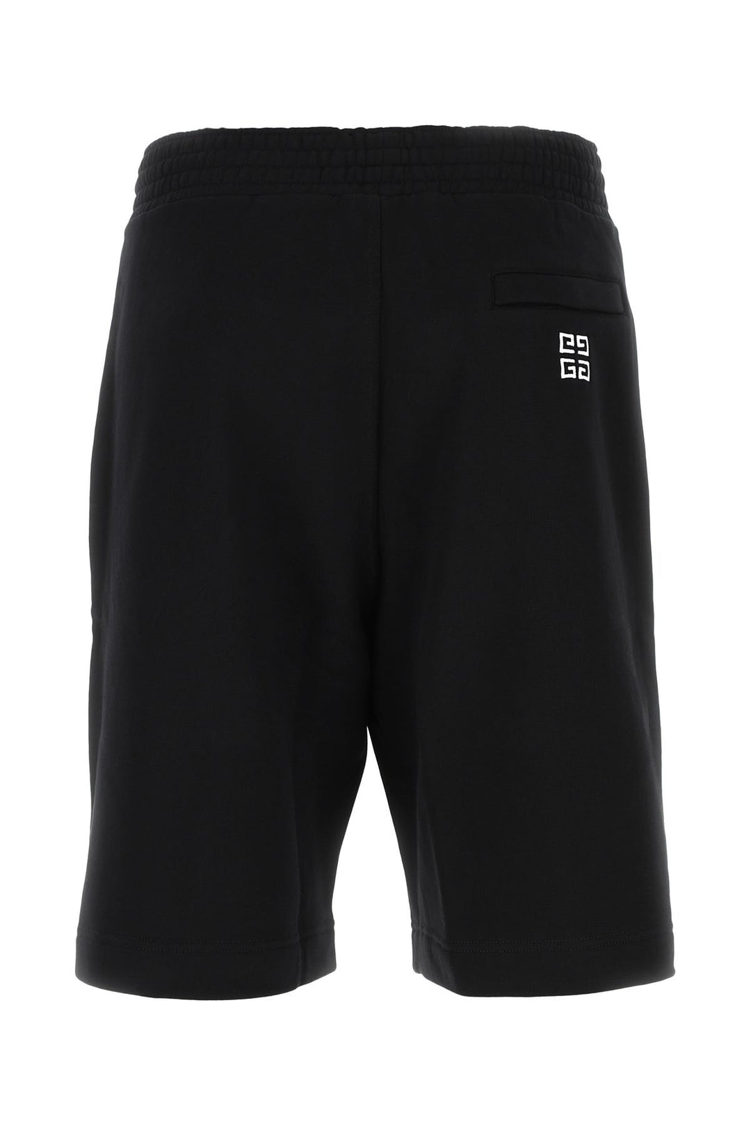 Black cotton bermuda shorts