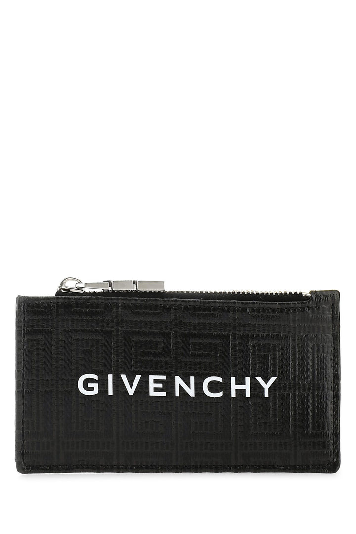 Black canvas card holder
