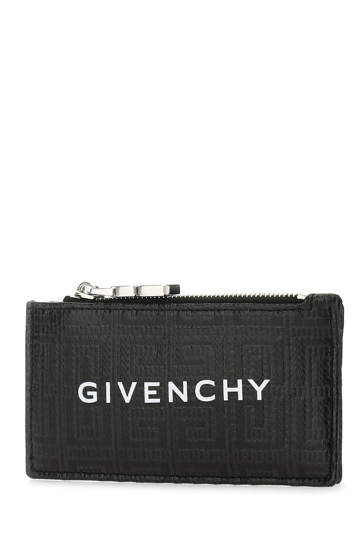Black canvas card holder