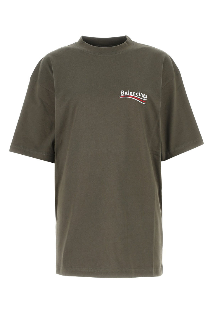 Army green cotton oversize t-shirt