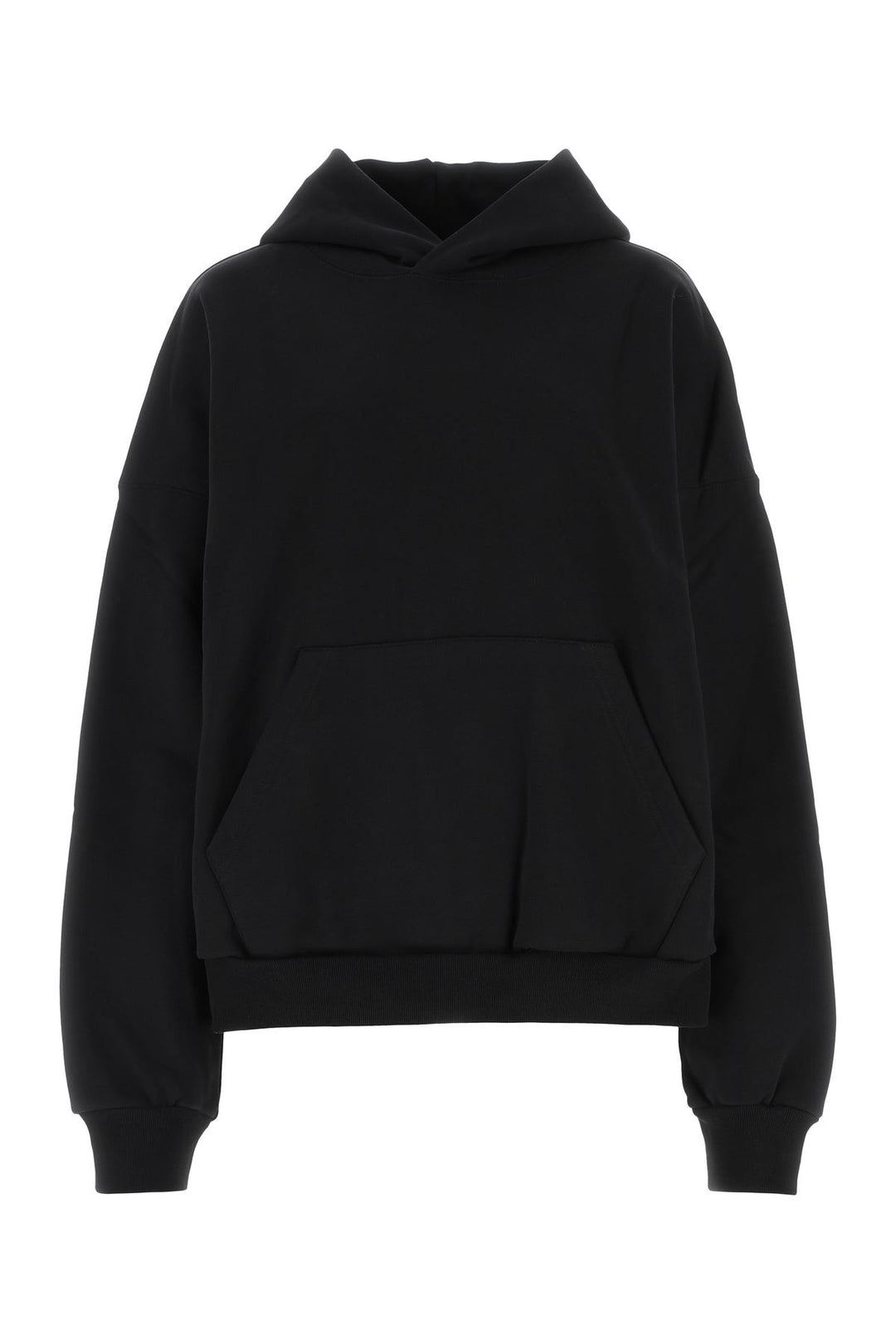 Black cotton oversize sweatshirt