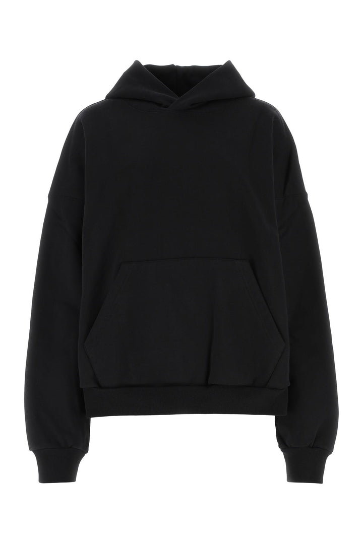 Black cotton oversize sweatshirt
