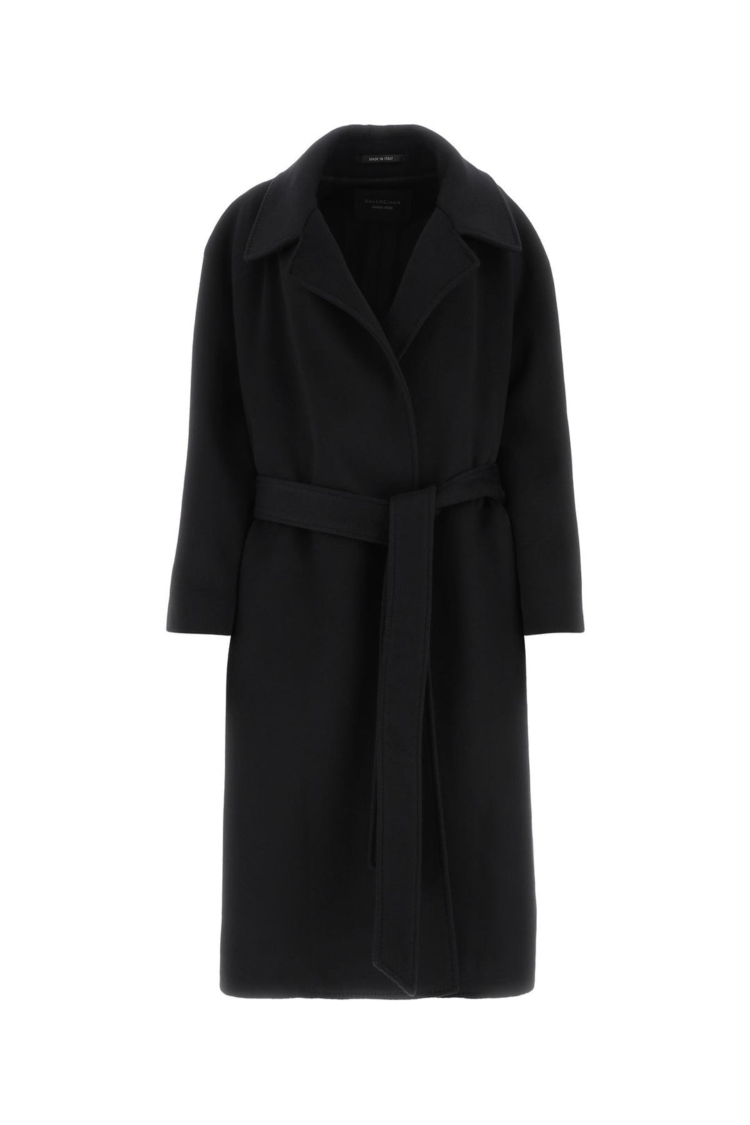 Black cashmere blend oversize coat