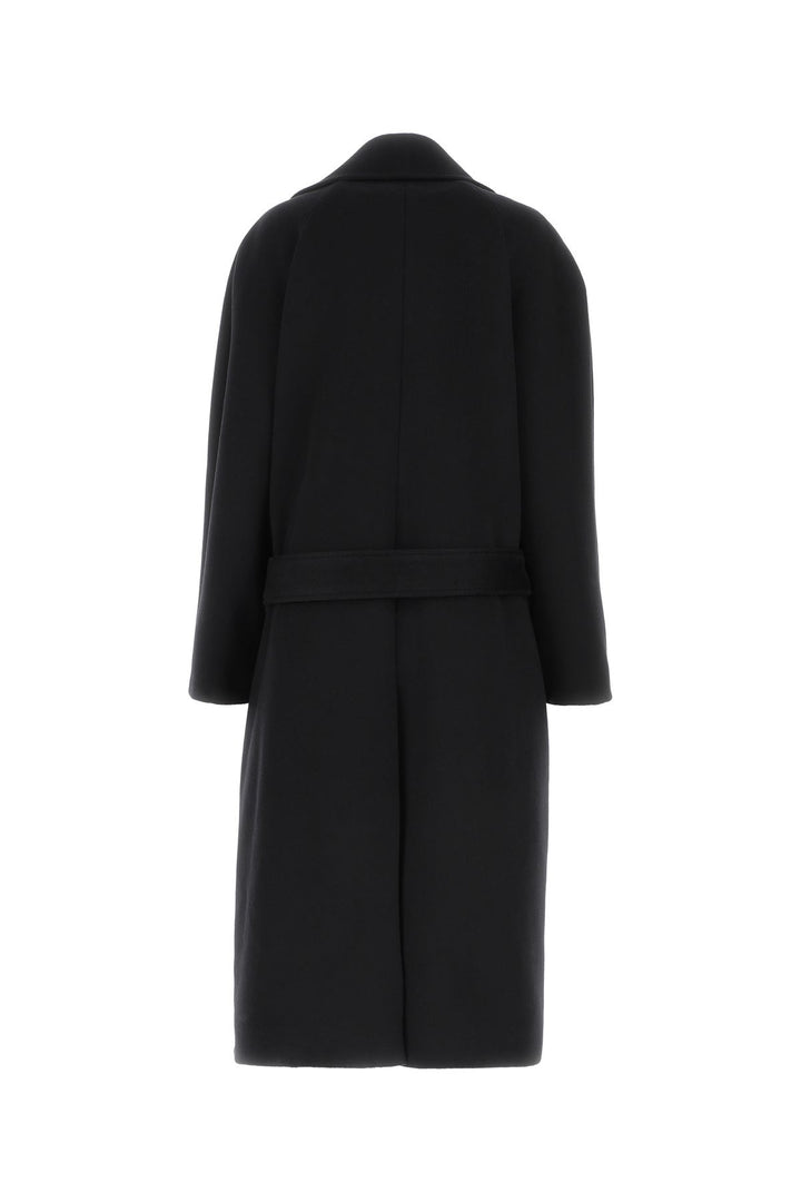 Black cashmere blend oversize coat