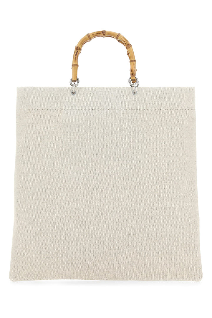 Sand canvas handbag