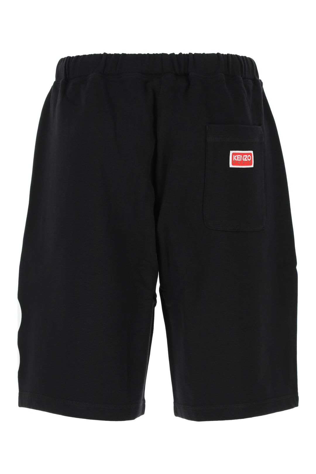 Black cotton bermuda shorts