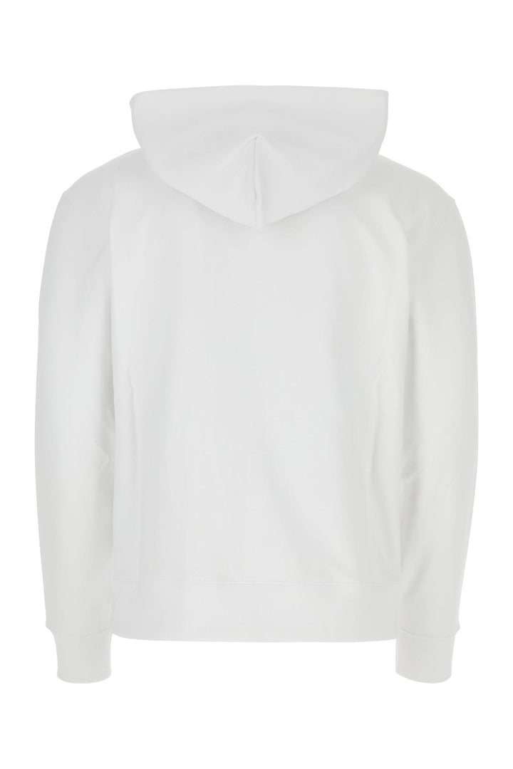 White stretch cotton sweatshirt