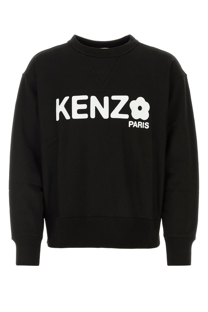 Black cotton oversize sweatshirt