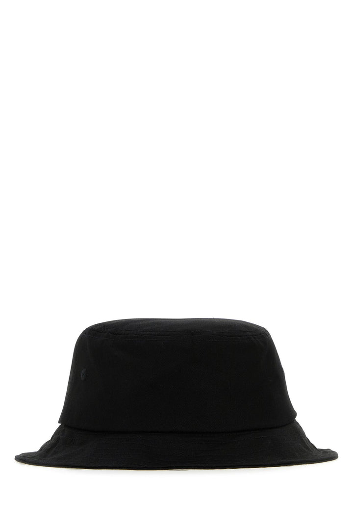 Black cotton bucket hat