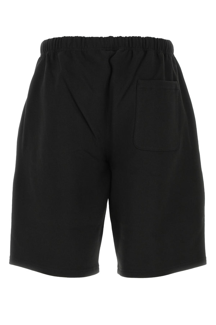 Black cotton bermuda shorts
