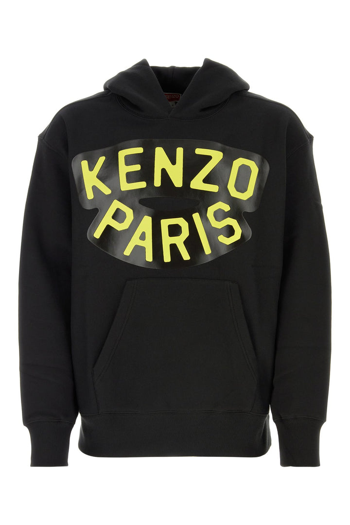 Black cotton oversize sweatshirt